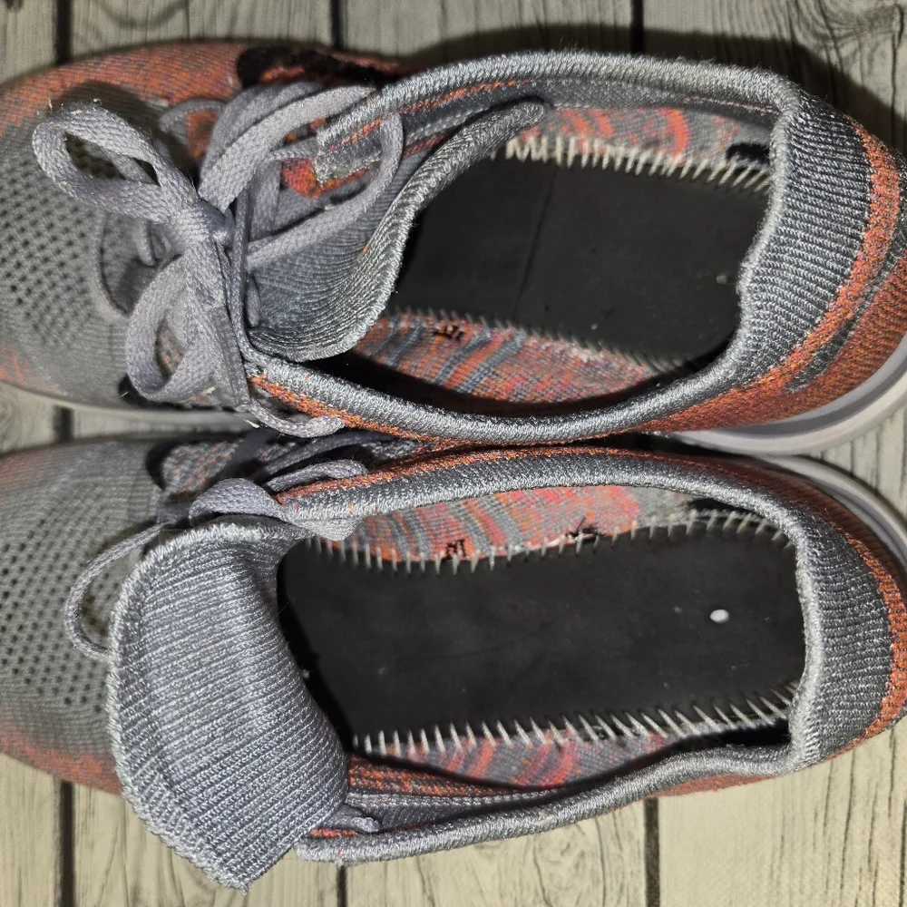 Nike Free 4.0 Flyknit Women's Size 8 Running Shoes Charcoal Hyper Punch